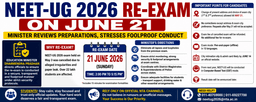 NEET-UG 2026 Re-Exam on June 21: Education Minister Reviews Preparations, Calls for Foolproof Conduct