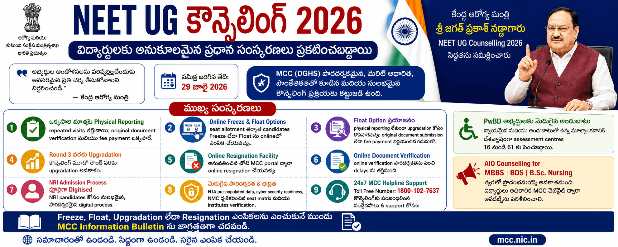 NEET UG Counselling 2026: విద్యార్థులకు అనుకూలమైన ప్రధాన సంస్కరణలు